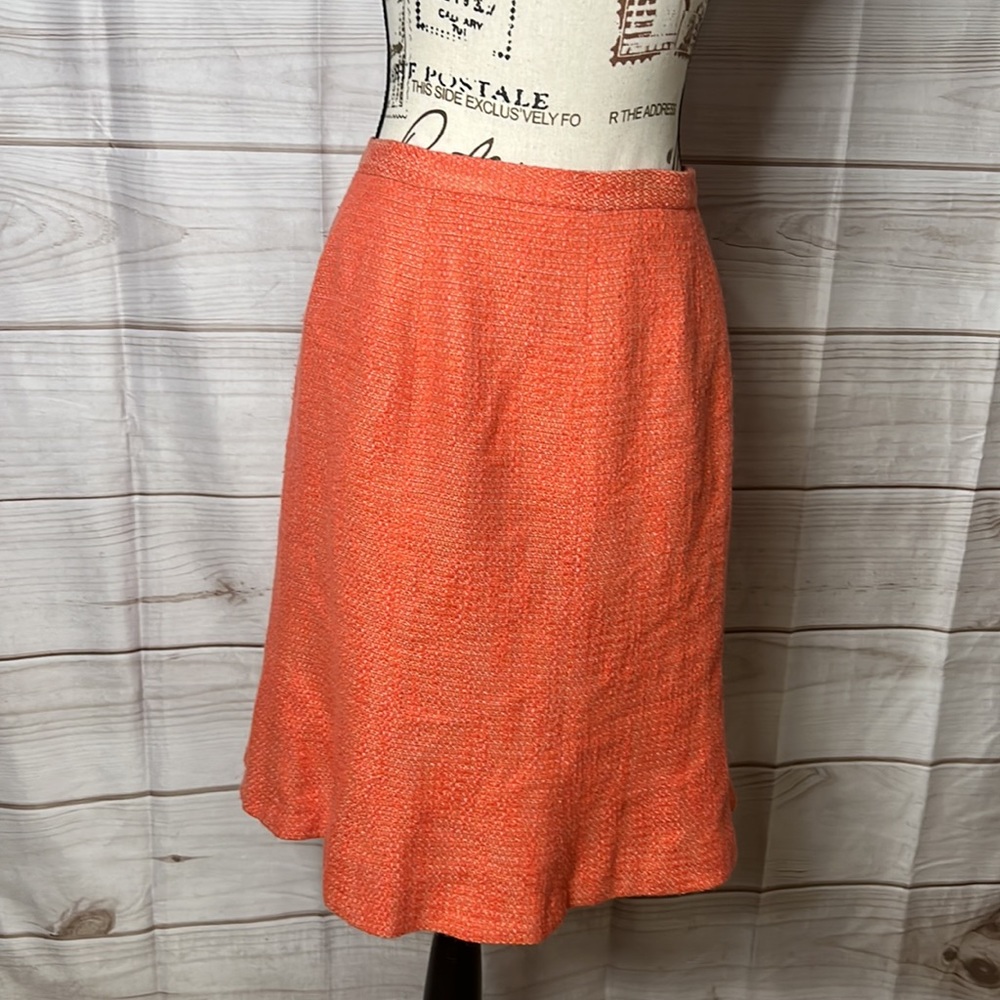 LeSuit Flared Pencil Skirt - Coral Mango Textured skirt -Women’s Skirt - 10P -A7 - Picture 2 of 8